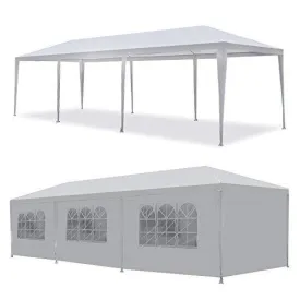 ZENY™ 10' x 30' Outdoor White Waterproof Gazebo Canopy Tent Assemble Parts